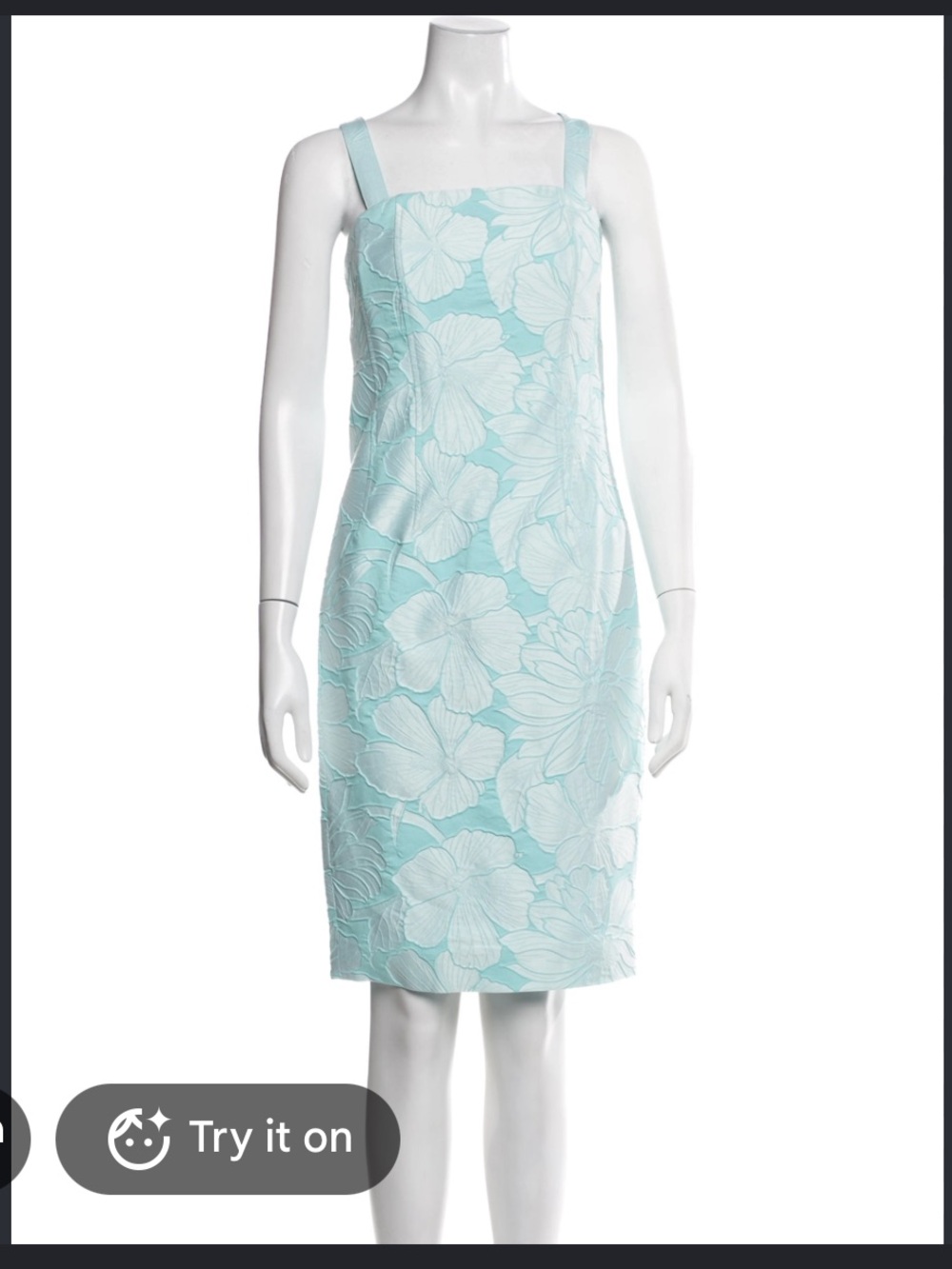 Etcetera Mint Floral Jacquard Sheath